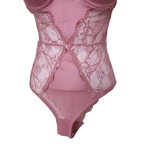 Rene Rofe Push Up Bodysuit Lace Sexy Teddy Lingerie Bodysuit NWT - Picture 4 of 9
